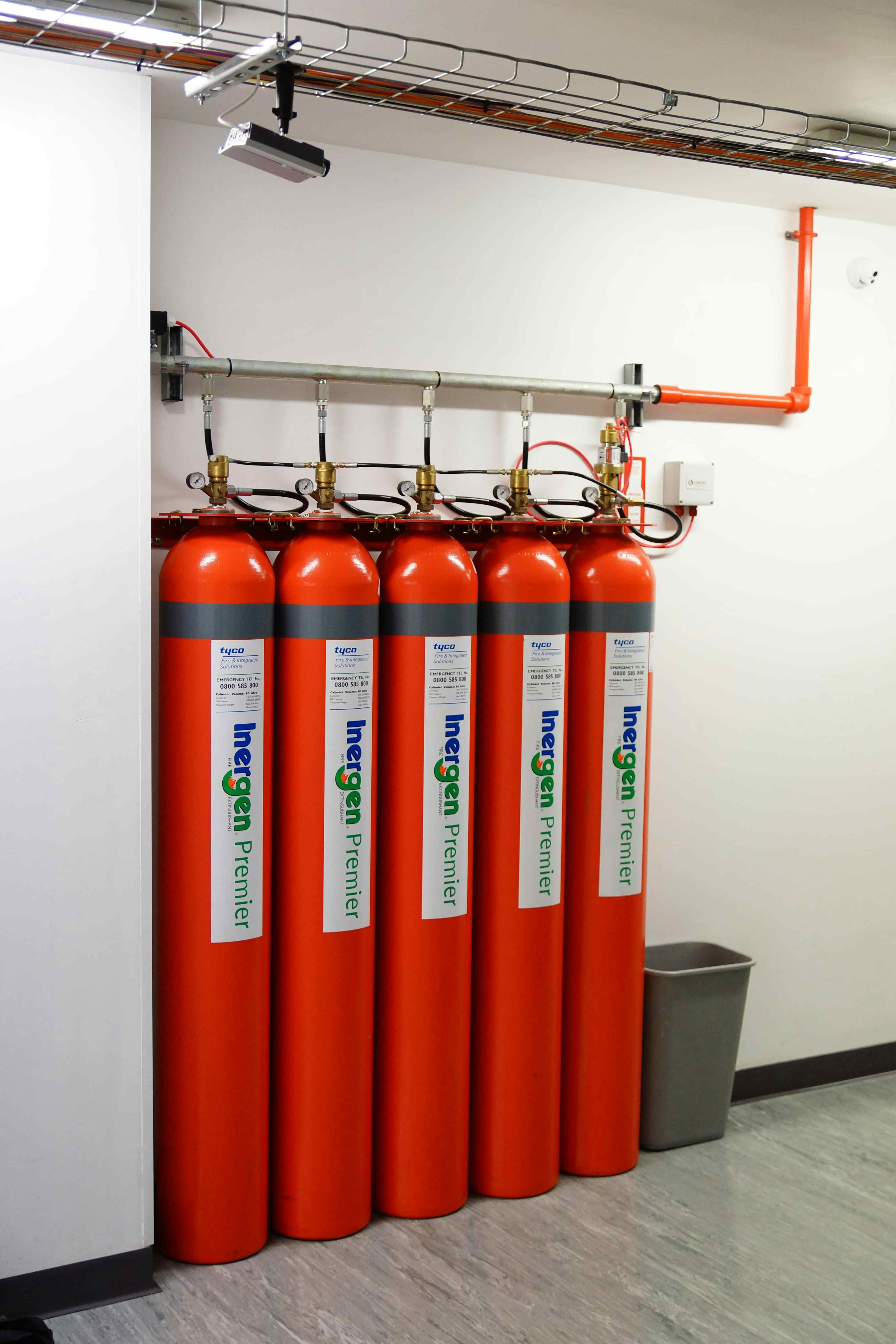 Reliance House - Newcastle - Fire suppression bottles